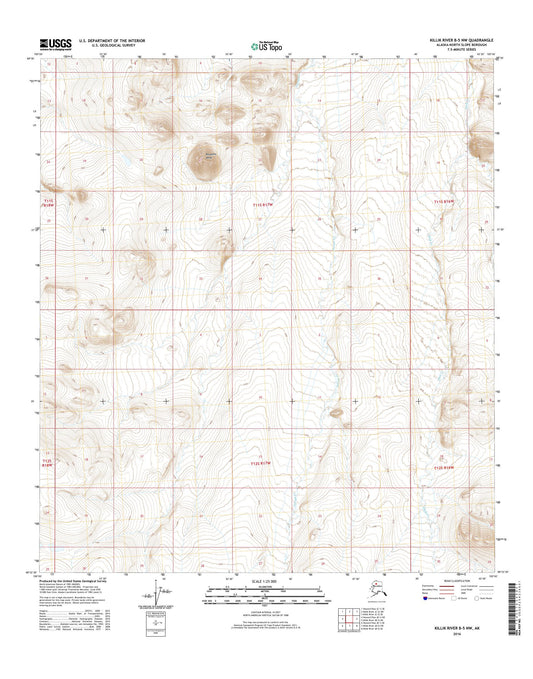 Killik River B-5 NW Alaska US Topo Map Image