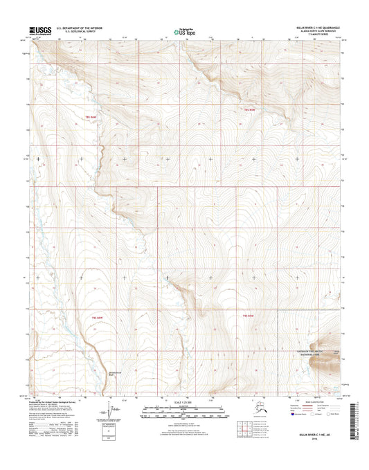 Killik River C-1 NE Alaska US Topo Map Image