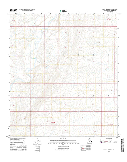 Killik River C-2 SE Alaska US Topo Map Image