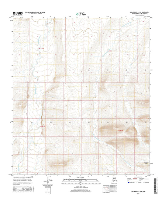 Killik River C-3 NE Alaska US Topo Map Image