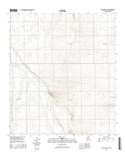 Killik River C-4 NE Alaska US Topo Map Image