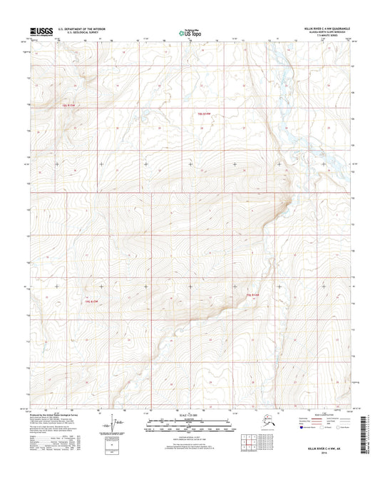 Killik River C-4 NW Alaska US Topo Map Image