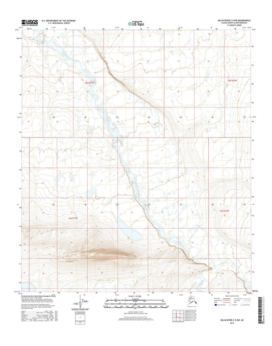 Killik River C-5 NW Alaska US Topo Map Image