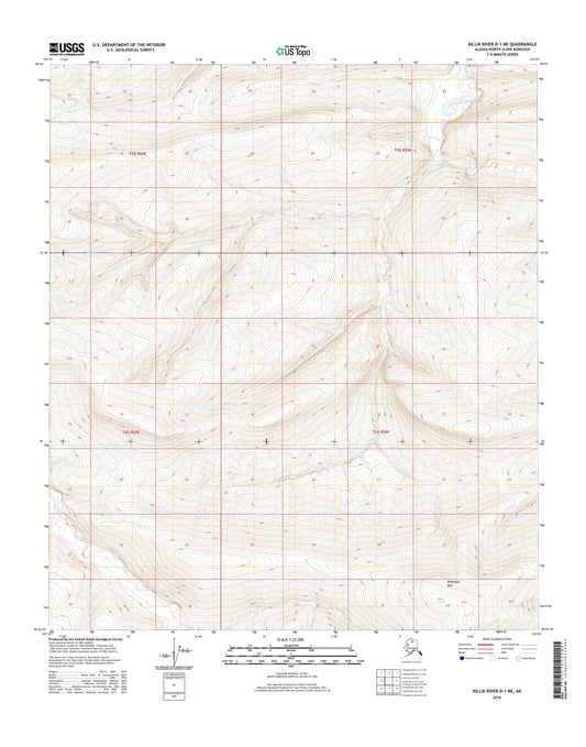 Killik River D-1 NE Alaska US Topo Map Image