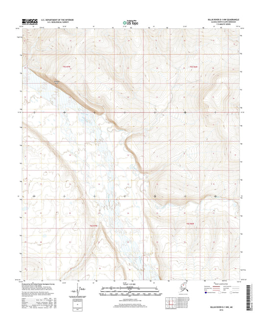 Killik River D-1 NW Alaska US Topo Map Image