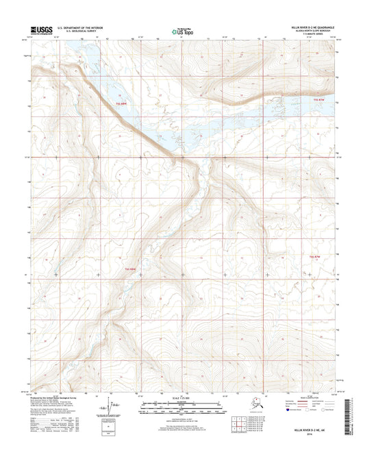 Killik River D-2 NE Alaska US Topo Map Image