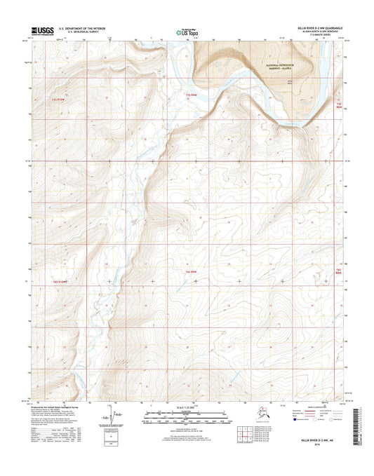 Killik River D-2 NW Alaska US Topo Map Image
