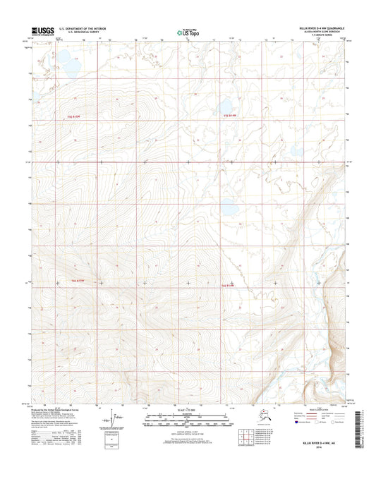 Killik River D-4 NW Alaska US Topo Map Image