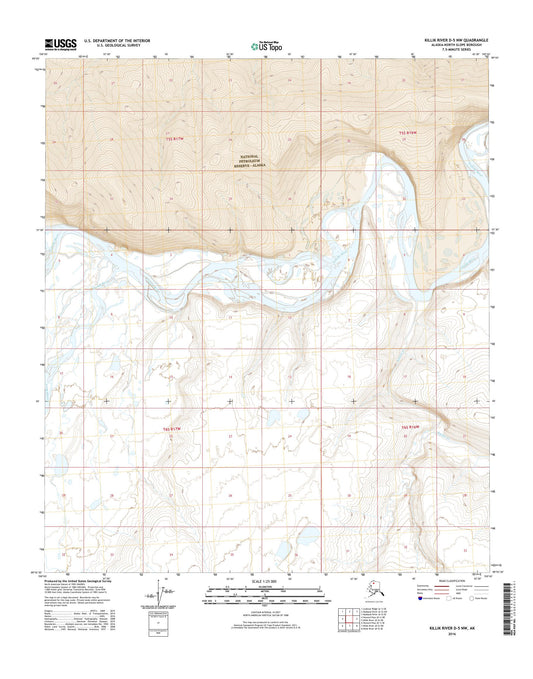 Killik River D-5 NW Alaska US Topo Map Image