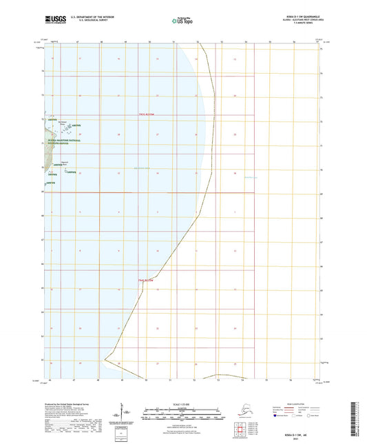 Kiska D-1 SW Alaska US Topo Map Image