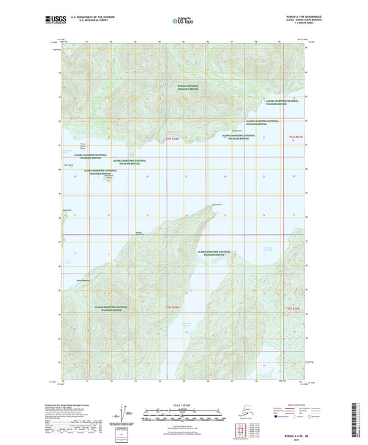 Kodiak A-4 NE Alaska US Topo Map Image