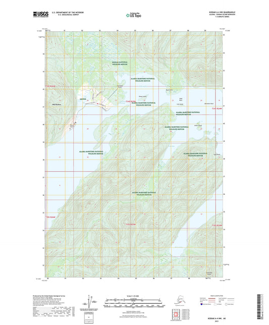 Kodiak A-4 NW Alaska US Topo Map Image