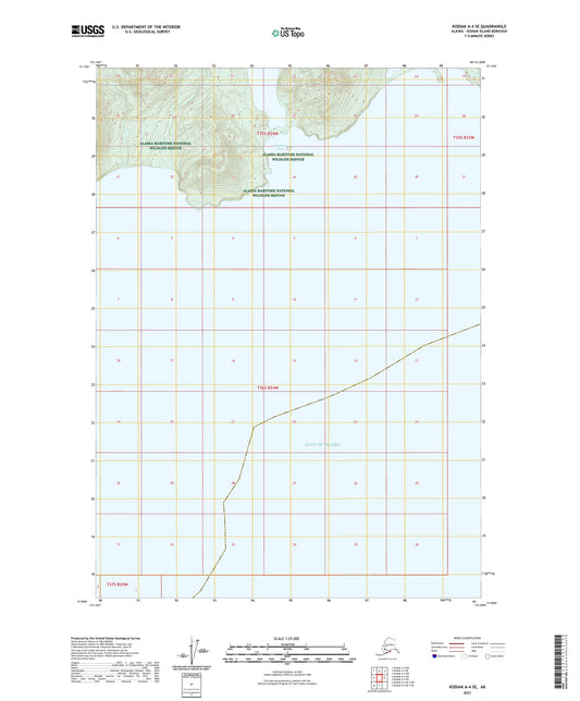 Kodiak A-4 SE Alaska US Topo Map Image
