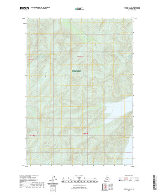 Kodiak A-5 NW Alaska US Topo Map Image