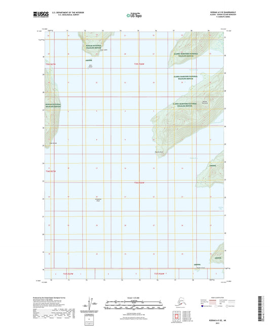 Kodiak A-5 SE Alaska US Topo Map Image