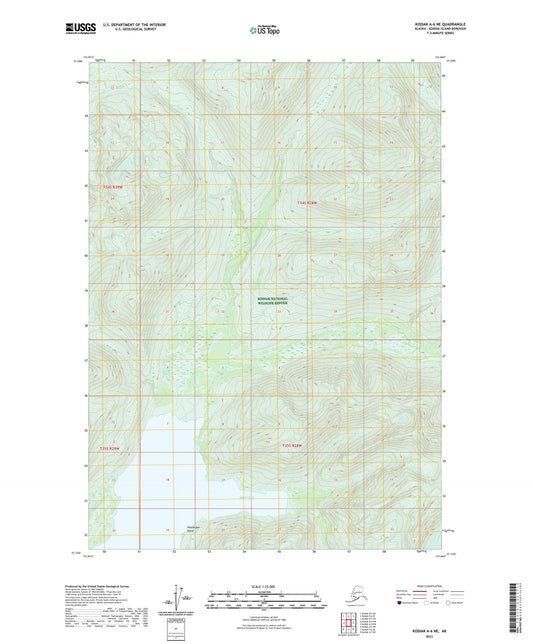 Kodiak A-6 NE Alaska US Topo Map Image