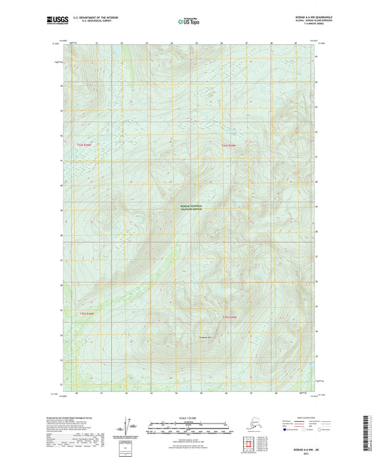 Kodiak A-6 NW Alaska US Topo Map Image