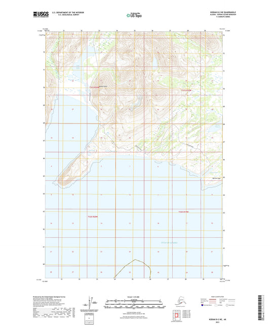 Kodiak B-2 NE Alaska US Topo Map Image