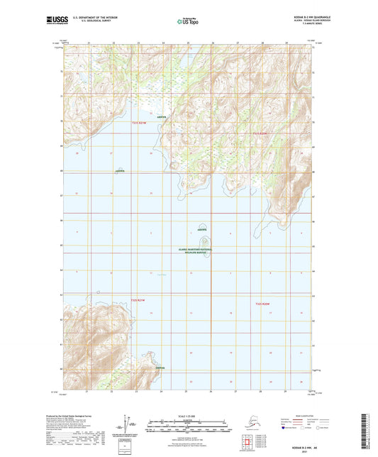 Kodiak B-2 NW Alaska US Topo Map Image