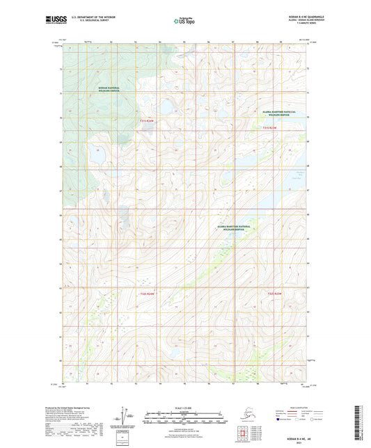 Kodiak B-4 NE Alaska US Topo Map Image