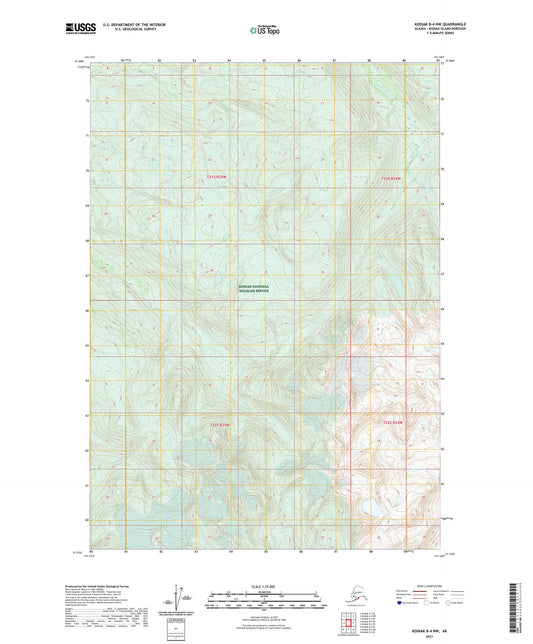 Kodiak B-4 NW Alaska US Topo Map Image