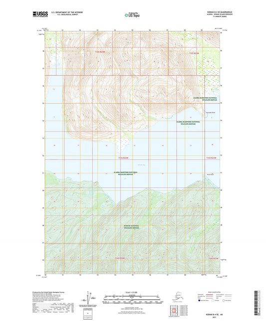 Kodiak B-4 SE Alaska US Topo Map Image