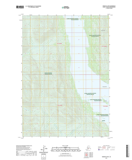 Kodiak B-6 NW Alaska US Topo Map Image