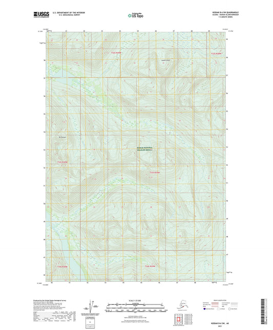 Kodiak B-6 SW Alaska US Topo Map Image