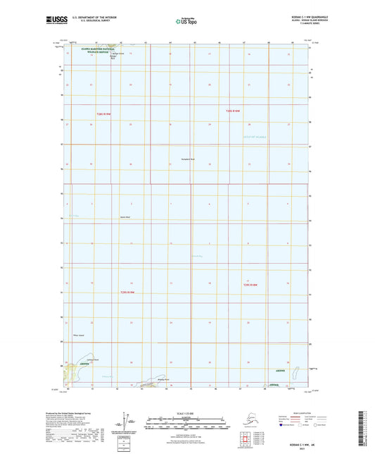 Kodiak C-1 NW Alaska US Topo Map Image