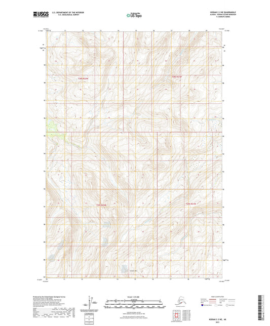 Kodiak C-3 NE Alaska US Topo Map Image