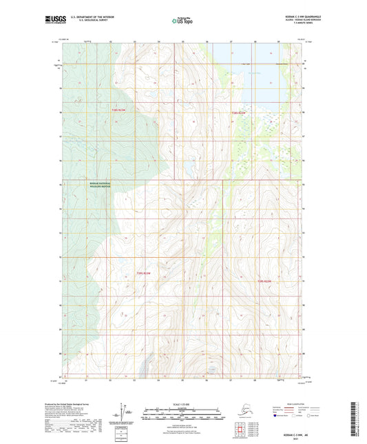 Kodiak C-3 NW Alaska US Topo Map Image