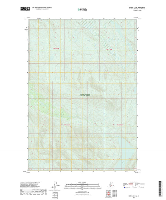 Kodiak C-4 NE Alaska US Topo Map Image