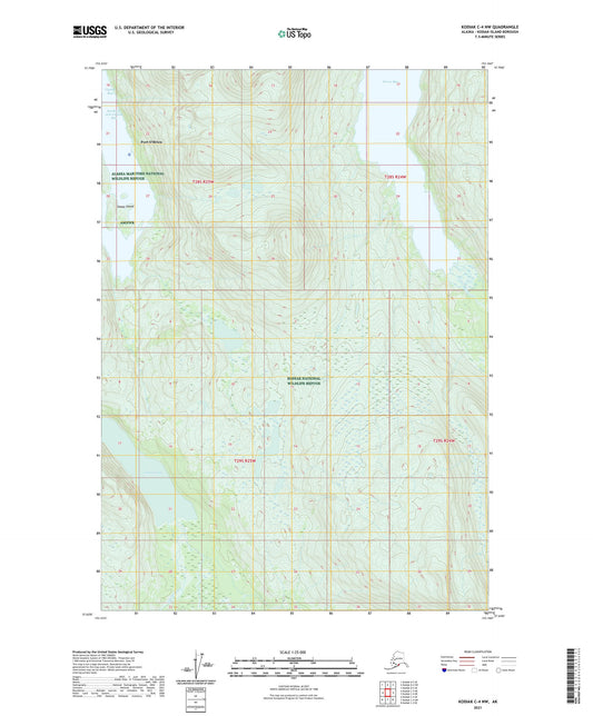 Kodiak C-4 NW Alaska US Topo Map Image