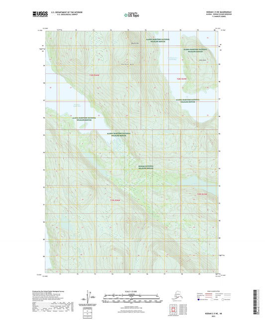 Kodiak C-5 NE Alaska US Topo Map Image