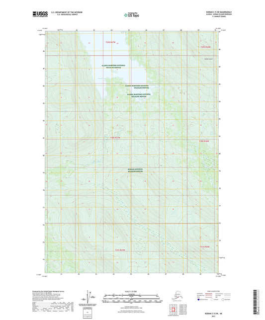 Kodiak C-5 SW Alaska US Topo Map Image