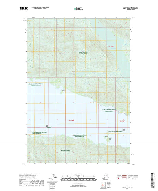 Kodiak C-6 NE Alaska US Topo Map Image