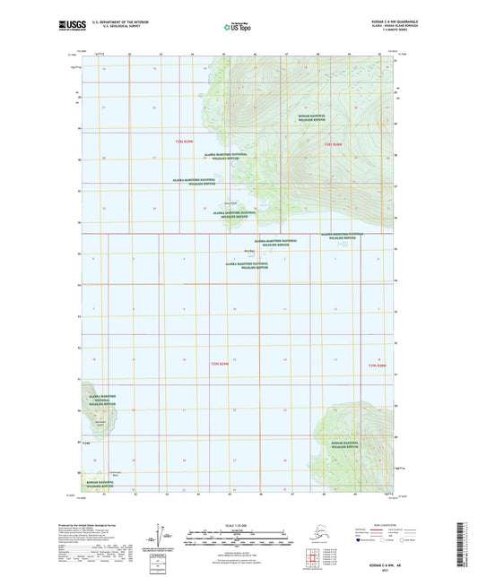 Kodiak C-6 NW Alaska US Topo Map Image