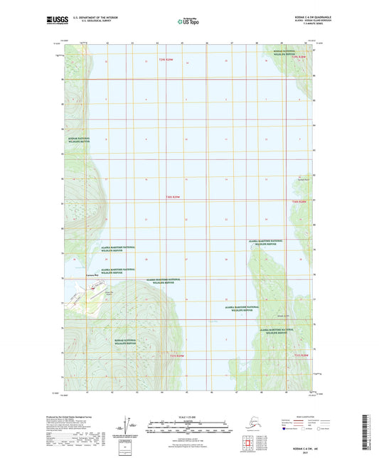 Kodiak C-6 SW Alaska US Topo Map Image