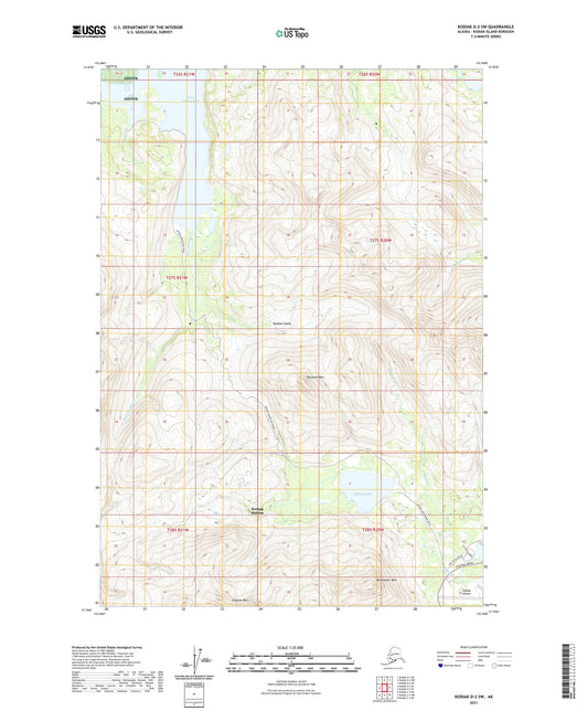 Kodiak D-2 SW Alaska US Topo Map Image
