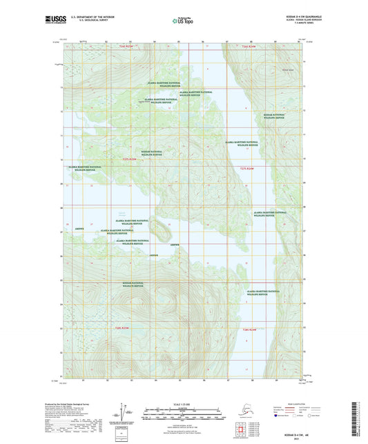 Kodiak D-4 SW Alaska US Topo Map Image