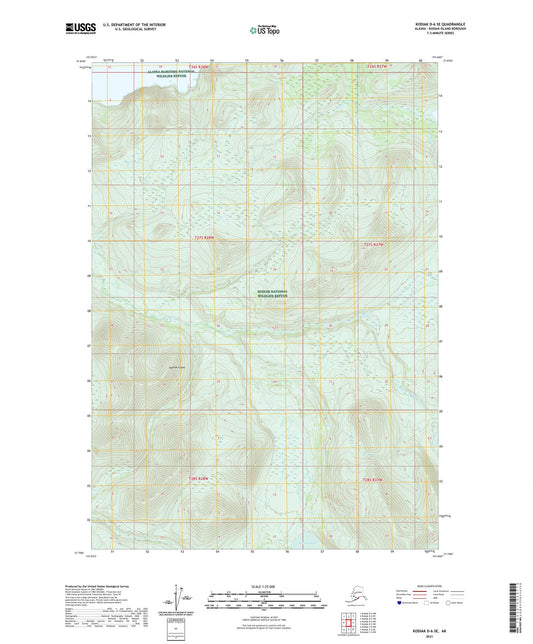 Kodiak D-6 SE Alaska US Topo Map Image