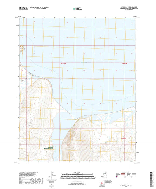 Kotzebue A-2 SE Alaska US Topo Map Image