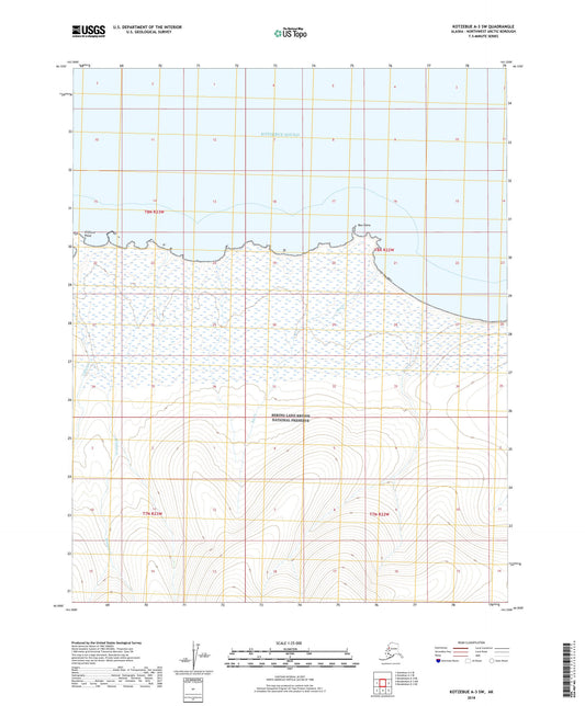 Kotzebue A-3 SW Alaska US Topo Map Image