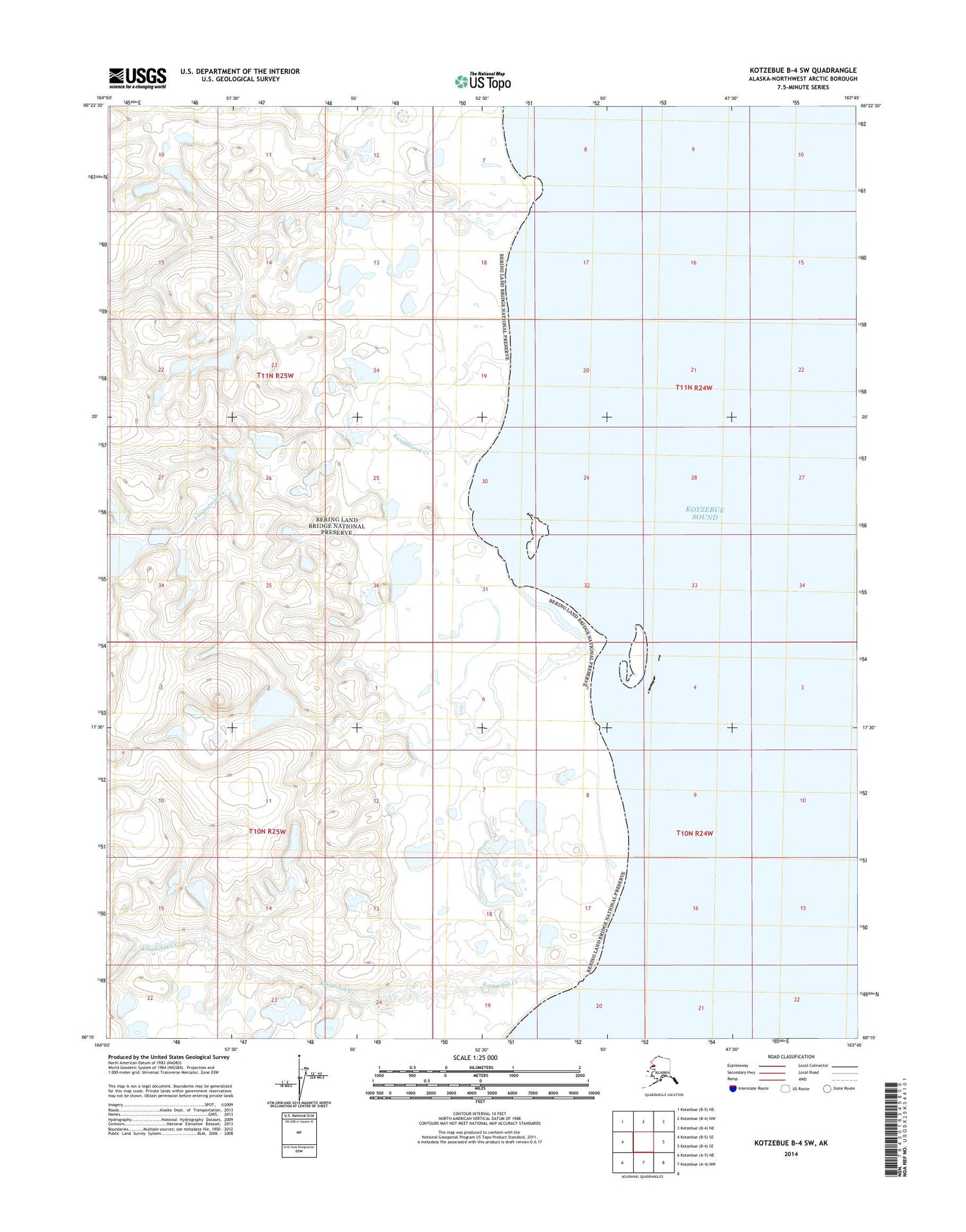 Kotzebue B-4 SW Alaska US Topo Map Image