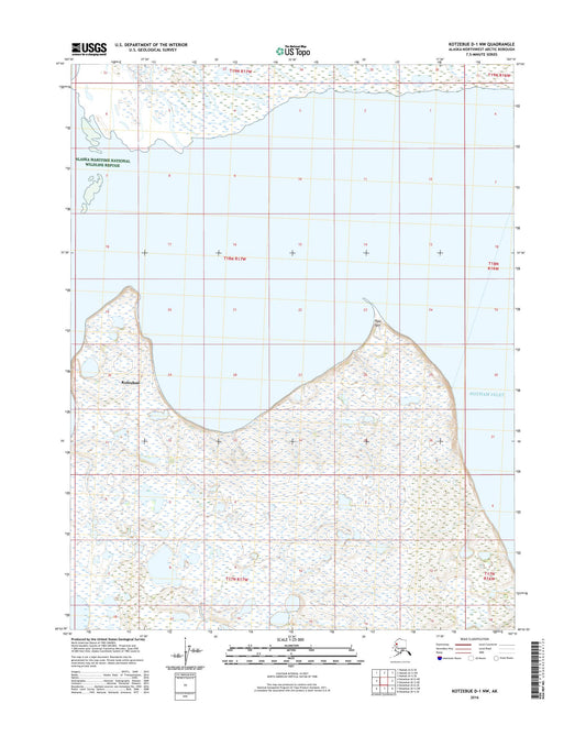 Kotzebue D-1 NW Alaska US Topo Map Image