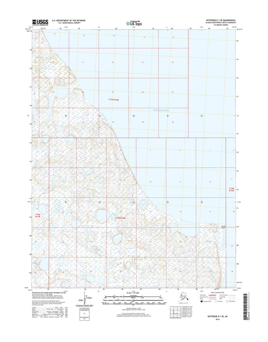 Kotzebue D-1 SE Alaska US Topo Map Image