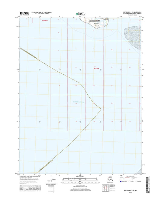 Kotzebue D-2 NW Alaska US Topo Map Image
