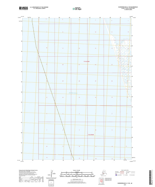 Kuskokwim Bay A-1 NE Alaska US Topo Map Image