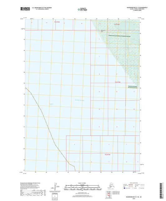 Kuskokwim Bay D-1 SE Alaska US Topo Map Image