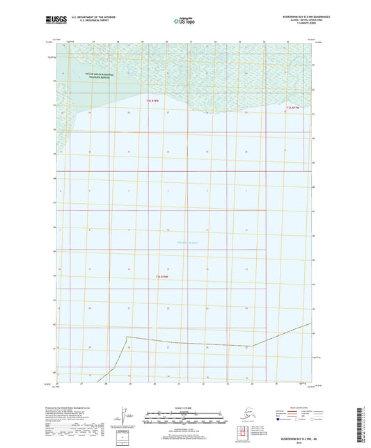 Kuskokwim Bay D-2 NW Alaska US Topo Map Image